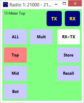 Stack with top antenna selected