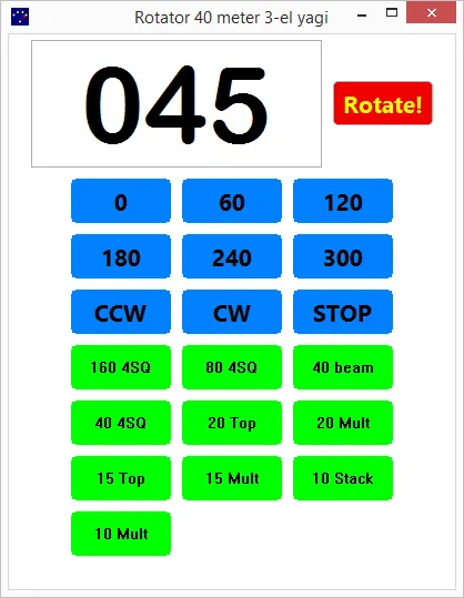 Rotator selection with buttons and numeric input
