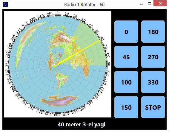 Compass with direction preset buttons