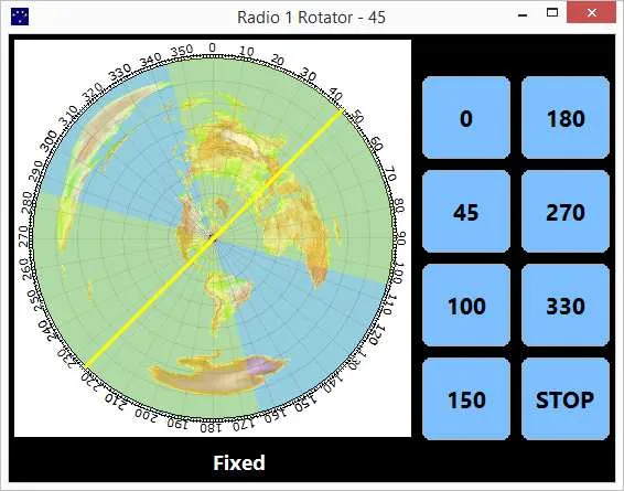 Fixed bidirectional antenna display on compass