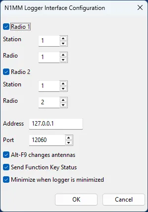 N1MM Logger configuration dialog