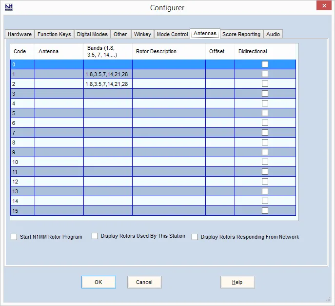 N1MM Logger antenna configuration tab