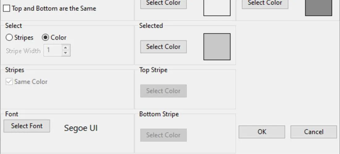 Antenna and Function buttons configuration options