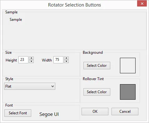 Button configuration dialog