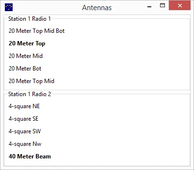 Custom fonts and colours in antenna display